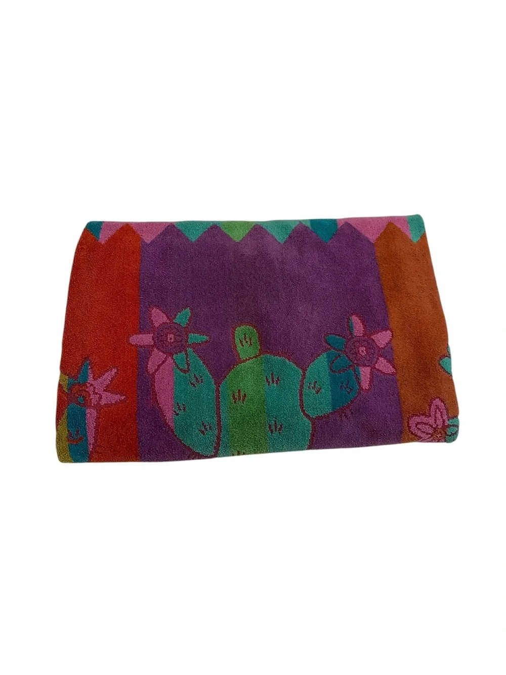 Royal Terry Colorful Southwest Cactus Motif Beach Towel Boho Unisex